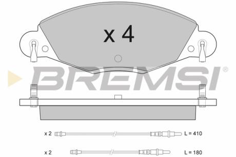Гальмівні колодки перед. CITROEN C5 1.8-3.0 01-08 (BOSCH) Bremsi BP2937