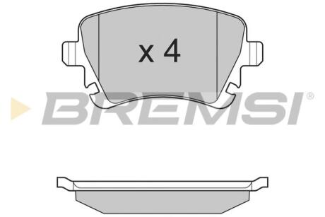 Гальмівні колодки зад Caddy III/Golf V/Audi A4 03- Bremsi BP3130