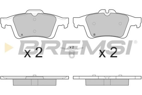 Тормозные колодки зад. Connect/Focus II//Citroen C5/Saab 9-3 01- (ATE) Bremsi BP3217