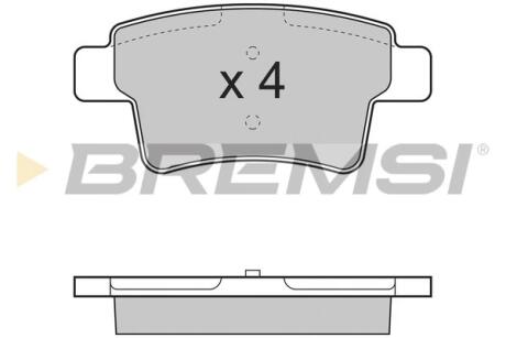 Фото тормозные колодки зад. Citroen C4 Picasso 06- (Bosch) Bremsi BP3331 Тормозные колодки зад. Citroen C4 Picasso 06- (Bosch) Bremsi BP3331