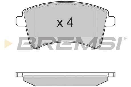 Тормозные колодки перед. Kangoo 08- (R15/R16) Bremsi BP3367