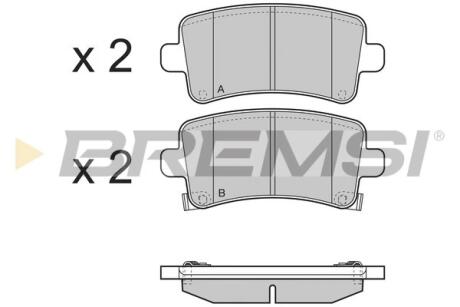 Фото тормозные колодки зад. Opel Insignia 08- (TRW) Bremsi BP3379 Тормозные колодки зад. Opel Insignia 08- (TRW) Bremsi BP3379