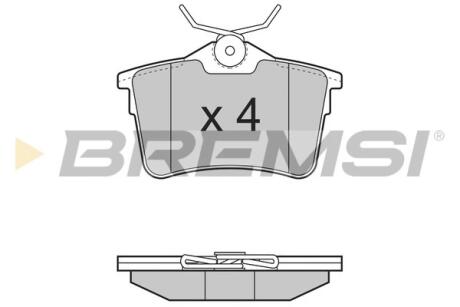 Тормозные колодки зад. Berlingo/Partner 08- Bremsi BP3386
