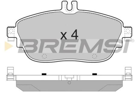 Гальмівні колодки пер. MB A-CLASS/B-CLASS 12-/Infiniti QX30 15- Bremsi BP3496