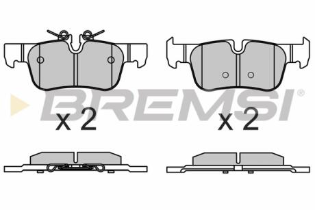 Фото гальмівні колодки зад. BMW 1/2/i3/X1/X2 Bremsi BP3633 Гальмівні колодки зад. BMW 1/2/i3/X1/X2 Bremsi BP3633