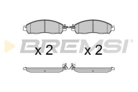 Гальмівні колодки перед. NAVARA NP300 2.3-2.5 dCi 14- (AKEBONO) Bremsi BP3721