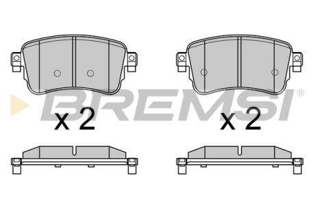 Фото гальмівні колодки зад. JUMPY III/EXPERT 1.5-2.0 16- (TRW) Bremsi BP3753 Гальмівні колодки зад. JUMPY III/EXPERT 1.5-2.0 16- (TRW) Bremsi BP3753