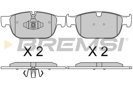 Гальмівні колодки пер. Volvo S60/S90/V60/V90/XC40/XC60/XC90 16- Bremsi BP3756