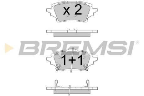 Гальмівні колодки зад. Toyota Camry 17-/Rav4 18-/Lexus RX 15- Bremsi BP3796