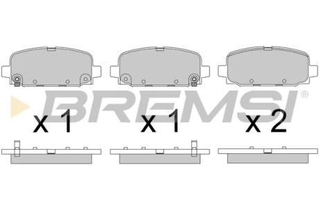 Фото тормозные колодки зад. Jeep Compass 16- (TRW) Bremsi BP3818 Тормозные колодки зад. Jeep Compass 16- (TRW) Bremsi BP3818