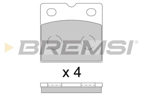 Гальмівні колодки зад. Tesla Model X 13- (BREMBO) Bremsi BP3851
