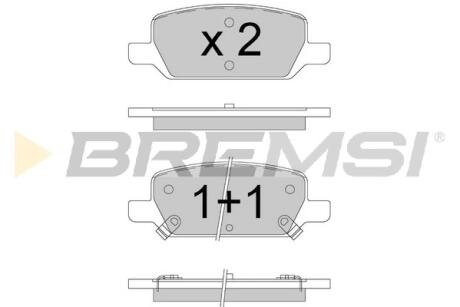 Фото гальмівні колодки зад. TESLA MODEL 3 17- (BREMBO) Bremsi BP3913 Гальмівні колодки зад. TESLA MODEL 3 17- (BREMBO) Bremsi BP3913