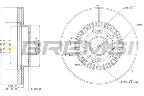Гальмівний диск пер. Civic/CR-V Bremsi CD7496V
