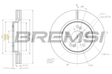Фото тормозной диск перед. Honda CR-V III/IV 06- (293x28) Bremsi CD7820V Тормозной диск перед. Honda CR-V III/IV 06- (293x28) Bremsi CD7820V