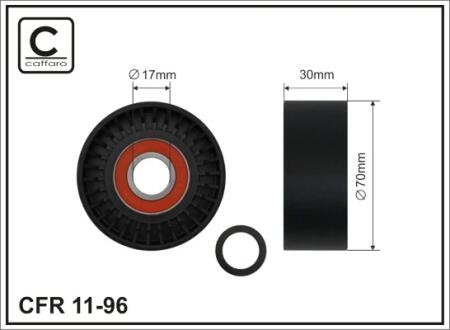 70x17x28 Ролик направл.паска поліклин. BMW 1 E81, 3 E90 3.0 09.06- CAFFARO 1196