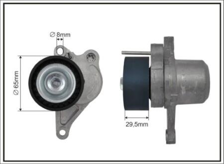 Натяжний механізм з роликом паска поліклинового Renault/Opel 2.0dCi, 2.3CDTi CAFFARO 132399SP