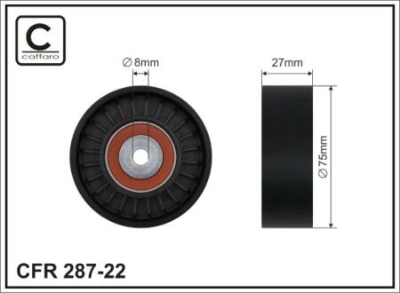 (75x8x27) Натяжник паска Audi A4, A6, A8, Q7 2.7TDI/3.0TDI 11.04- CAFFARO 28722