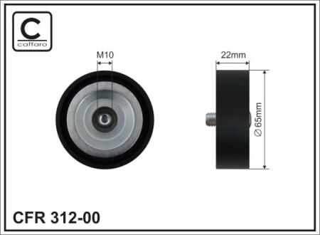 65xM10x22 Ролик натяжкика Hyundai I20, I30, I40 1.7 CRDI CAFFARO 31200