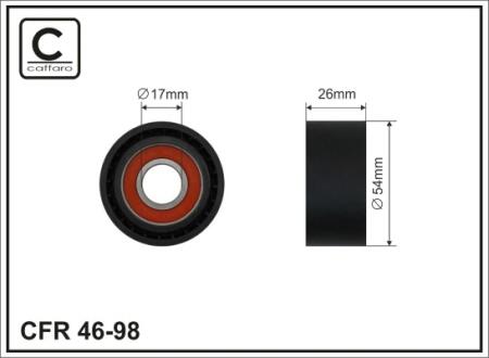 Ролик ремня генератора паразитный, OM651 2.2CDI (26x54) CAFFARO 4698