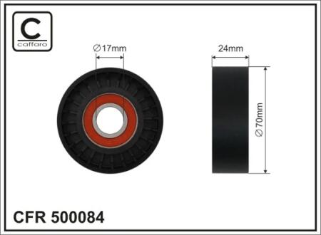 Ролик натяжителя CAFFARO 500084