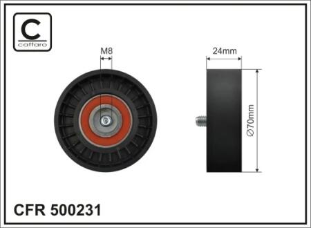 Ролик натяжителя CAFFARO 500231