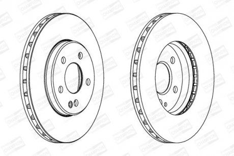 Тормозной диск передний MERCEDES-BENZ A-CLASS, B-CLASS CHAMPION 562314CH