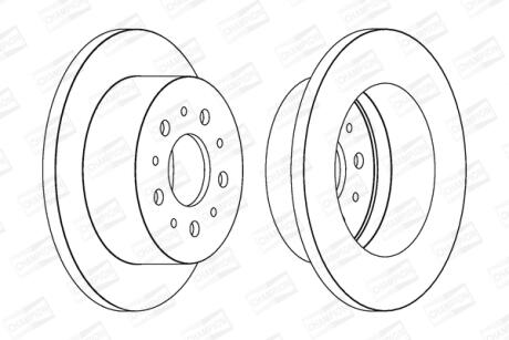 Диск тормозной задний (кратно 2шт.) Citroen Jumper (06-)/Fiat Ducato (06-)/Peuge CHAMPION 562526CH