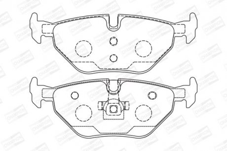 Колодки тормозные дисковые задние BMW 3 (E46) 97-05, 3 Compact (E46) 01-05 (5719 CHAMPION 571960CH