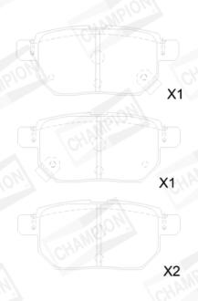 Гальмівні колодки CHAMPION 572632CH