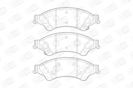 Гальмівні колодки передні Ford Ranger (2011->) CHAMPION 573449CH