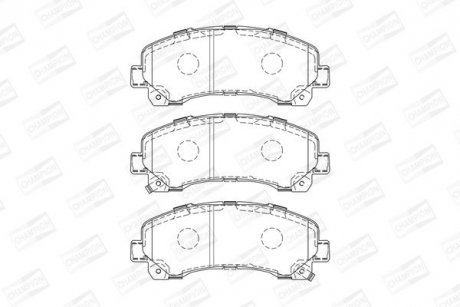 Гальмівні колодки передні Isuzu D-Max I, II CHAMPION 573467CH (фото 1)