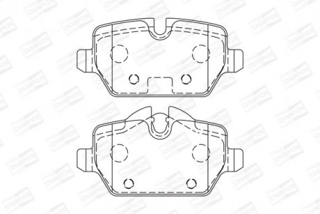 Колодки тормозные дисковые задние MINI MINI COUNTRYMAN (R60) 10-16 CH CHAMPION 573755CH