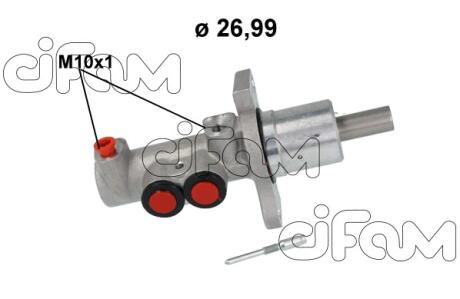 JEEP Головний гальмівний циліндр CHEROKEE 2.5 CRD 01-, 2.8 04-, 3.7 01- CIFAM 202866