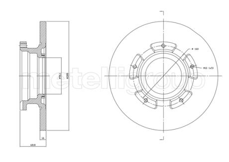 FORD диск гальм задн. Transit 12- CIFAM 8001753C