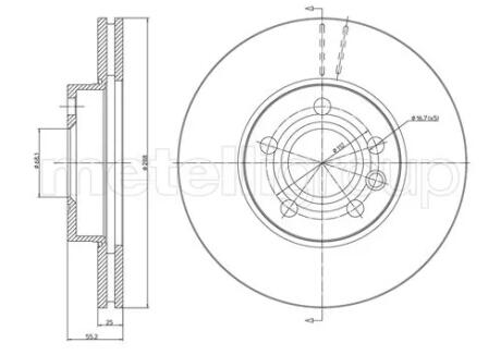 VW Диск тормозной передний Sharan,Ford Galaxy,Seat Alhambra CIFAM 800403C