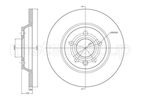 Фото vw диск гальмівний задн.t4, sharan 00- seat ford (294*13,5) CIFAM 800767C VW диск гальмівний задн.T4, Sharan 00- Seat Ford (294*13,5) CIFAM 800767C