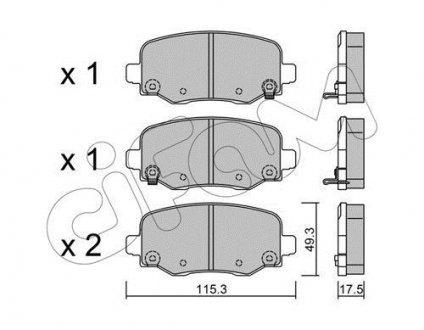 FIAT Колодки тормозные задние 500X, JEEP Renegate CIFAM 822-1002-1