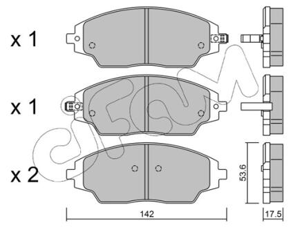 CHEVROLET гальмівні колодки передн. Aveo 11- CIFAM 82210080