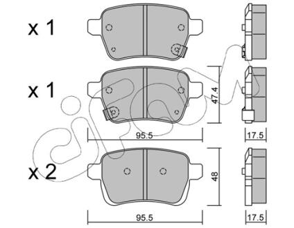 OPEL Колодки гальмівні задн. ADAM 1.0 14-, CORSA E 1.0 14-, FIAT CIFAM 82210120