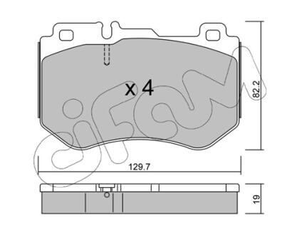 DB Колодки гальмівні передні W205 CIFAM 82210180