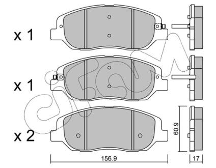 HYUNDAI гальмівні колодки передн. Santa Fe, Kia Carnival CIFAM 82210310
