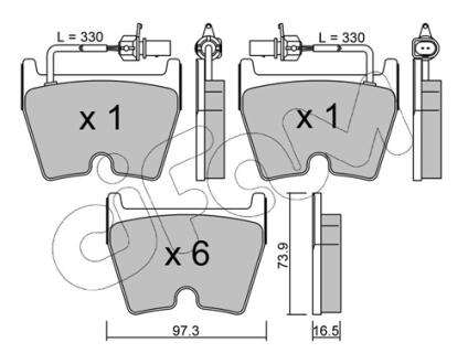 VW гальмівний колодки передні Phaeton 02-, AUDI, LAMBORGHINI CIFAM 82210430