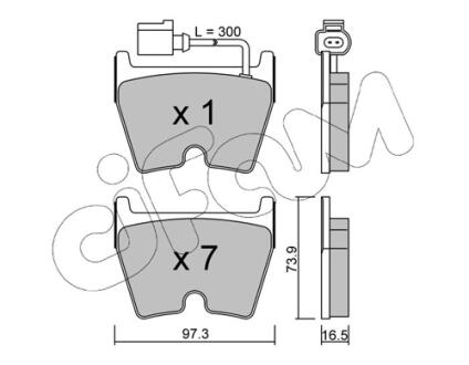 AUDI гальмівні колодки перед. Q3 RS 2.5 13-18, A3 Sportback RS3 15- CIFAM 82210431