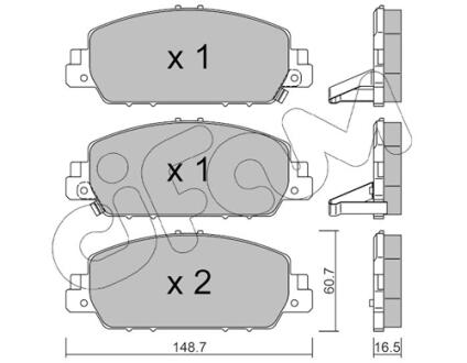 HONDA гальмівні колодки передн.дискові HR-V (RU) 1.5 1.6I-DTEC 2015-, HONDA ACCORD IX CIFAM 82210830