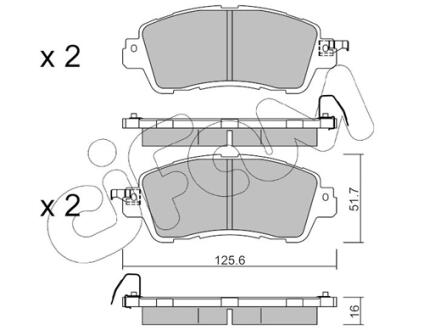 MAZDA Колодки гальмівні передні 2 Хетчбек (DL, DJ) 1.5 14- CIFAM 82210850