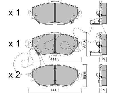 TOYOTA Гальмівні колодки перед. C-HR 16-, COROLLA 2.0 Hybrid 19- CIFAM 82210880