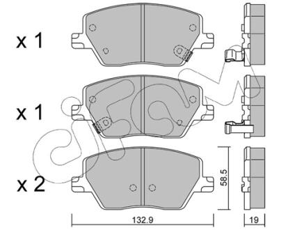 FIAT Колодки тормозные передние TIPO 16- CIFAM 82211030