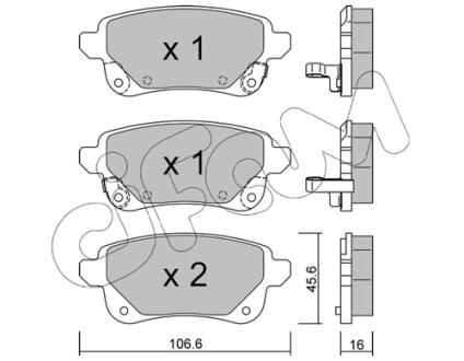 RENAULT Гальм. колодки задн. CAPTUR II (HF_) Blue dCi 115 (HFAD) 20-, ZOE (BFM_) ZOE 12- CIFAM 82211121