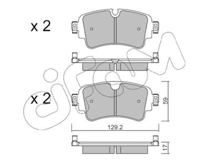 VW колодки гальм. задн. AUDI A4/A5/Q5/Q7 15- CIFAM 82211290