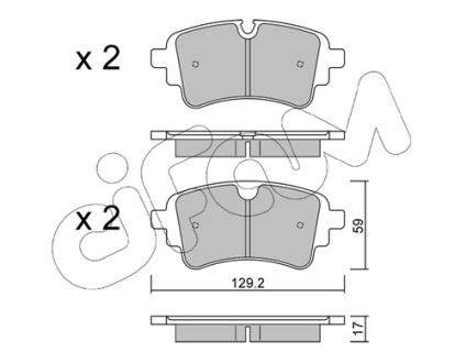 AUDI Колодки гальмівні A4 2.0 16-, A5 1.4 16-, VW CIFAM 82211291